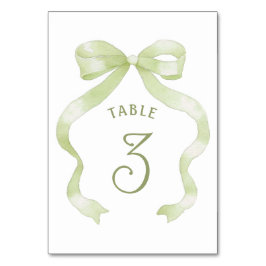 Green Bow Table Number テーブルナンバー