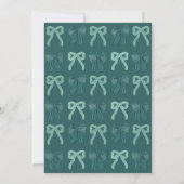 Green Bows Photo Graduation Announcement 招待状 (裏面)