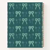 Green Bows Photo Graduation Guest Book ノートブック (裏面)