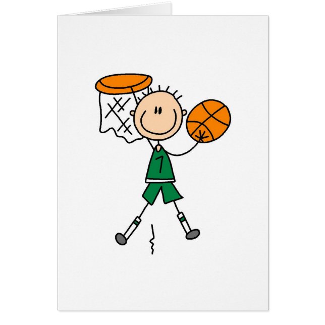 Green Boy Basketball Player Tシャツとギフト (正面)
