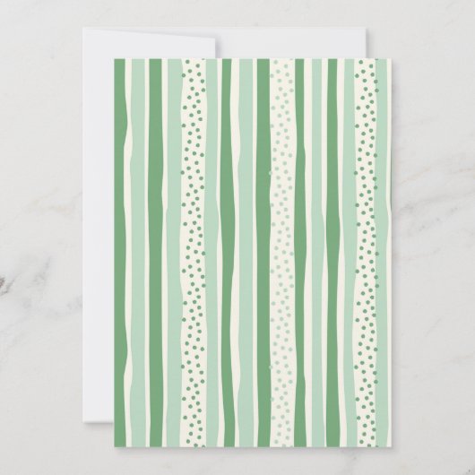 Green Boy Dinosaur Theme 3-Rex Third Birthday 招待状 (裏面)