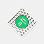 Green Boy Soccer Birthday Party スタンダードカクテルナプキン (角)