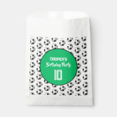 Green Boy Soccer Birthday Party フェイバーバッグ (正面)