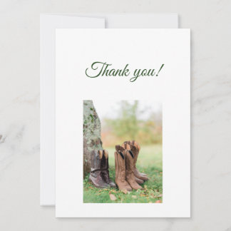 Green Branches Flat Thank You Card サンキューカード
