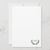 Green Branches Flat Thank You Card サンキューカード (裏面)