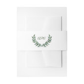 Green Branches Initials  招待状ベリーバンド (正面例)