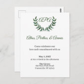 Green Branches Invitation ポストカード (正面/裏面)