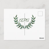 Green Branches Invitation ポストカード (裏面)