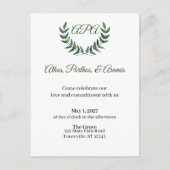 Green Branches Invitation ポストカード (正面)