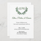 Green Branches Invitation 招待状 (正面/裏面)