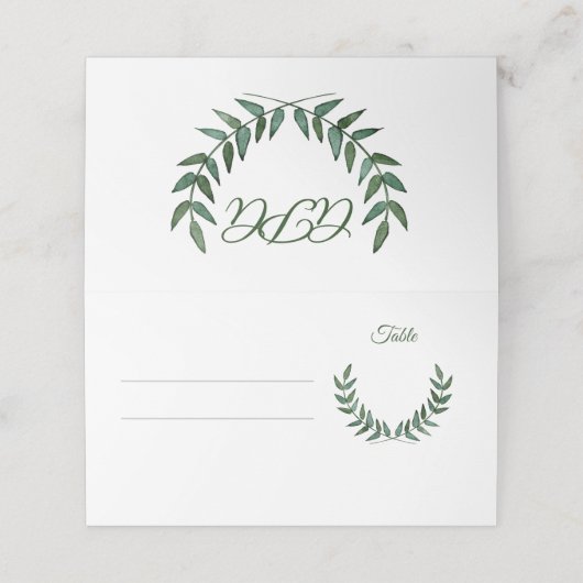 Green Branches Place Cards プレイスカード (外部開封)
