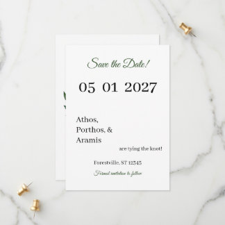 Green Branches Save the Date セーブザデート