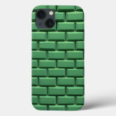 Green Brick Pattern iPhone Case Cool Design Case-Mate iPhoneケース (裏面)