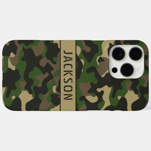 Green Brown Camouflage Personalized Case-Mate iPhoneケース (裏面 (横))