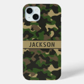 Green Brown Camouflage Personalized Case-Mate iPhoneケース (裏面)