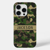 Green Brown Camouflage Personalized Case-Mate iPhoneケース (裏面)