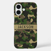 Green Brown Camouflage Personalized Case-Mate iPhoneケース (裏面)