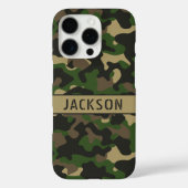 Green Brown Camouflage Personalized Case-Mate iPhoneケース (裏面)
