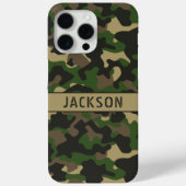 Green Brown Camouflage Personalized Case-Mate iPhoneケース (裏面)