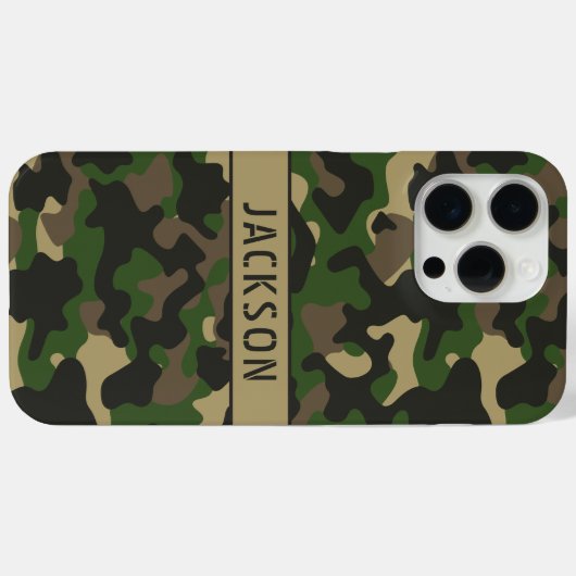 Green Brown Camouflage Personalized Case-Mate iPhoneケース (裏面 (横))