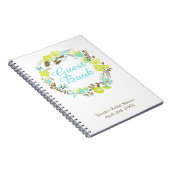 Green & Brown Floral Wreath Bridal Shower  ノートブック (右側)
