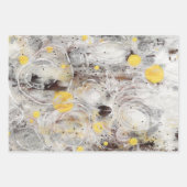 Green Brown Gray Abstract Collage ラッピングペーパーシート (正面2)