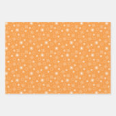 Green Brown Orange Christmas Forest Village ラッピングペーパーシート (正面3)