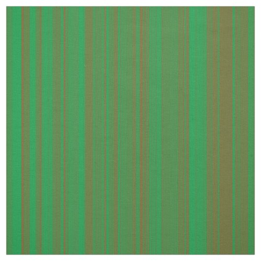 Green Brown Stripes ファブリック (見本)