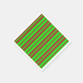 Green Brown Stylish Stripes Pattern Design スタンダードカクテルナプキン (角)