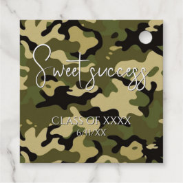Green, Brown, Tan & Black Camouflage Sweet Success フェイバータグ