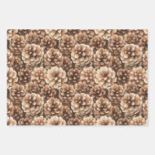 Green Brown Tree ラッピングペーパーシート (正面2)