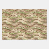 Green Brown Tree ラッピングペーパーシート (正面)