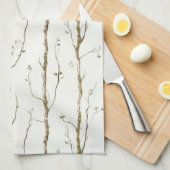 Green Brown Trees   キッチンタオル (四つ折り)