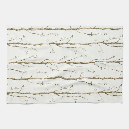 Green Brown Trees   キッチンタオル (横)