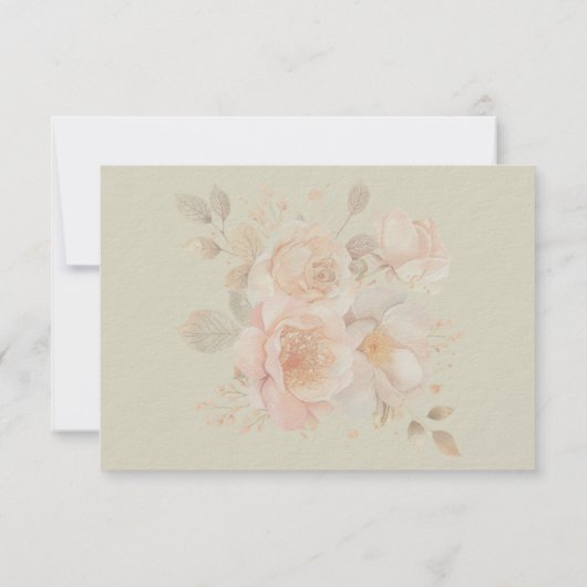 Green Brunch & Bubbly Wedding Shower 招待状 (裏面)