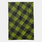 Green Buffalo Check Garden キッチンタオル (縦)