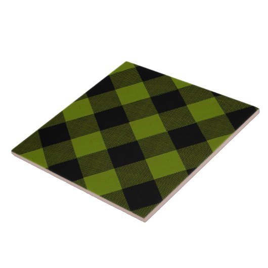 Green Buffalo Check Garden タイル (側面)