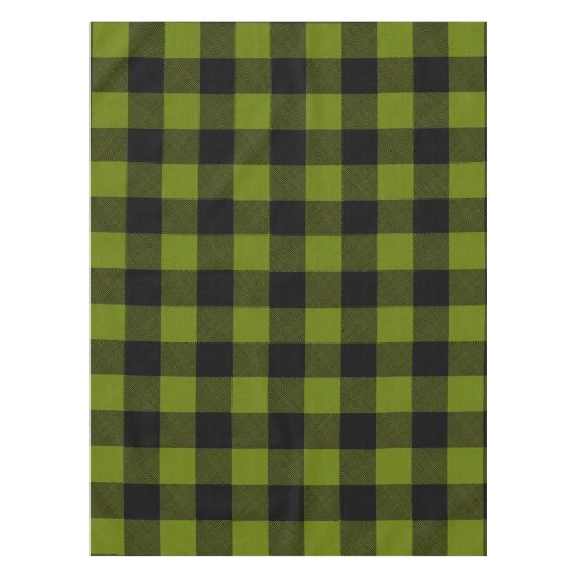 Green Buffalo Check Garden テーブルクロス (正面)