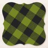 Green Buffalo Check Garden ペーパーコースター (正面)