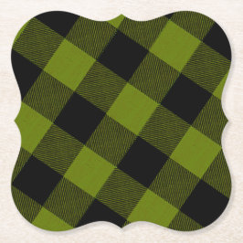 Green Buffalo Check Garden ペーパーコースター