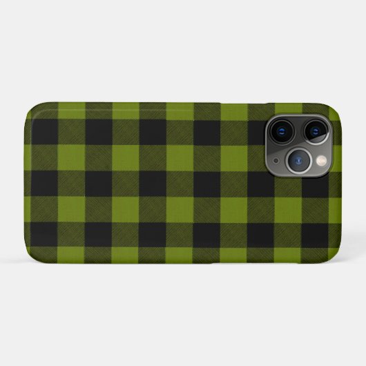 Green Buffalo Check Garden Case-Mate iPhoneケース (裏面(横))