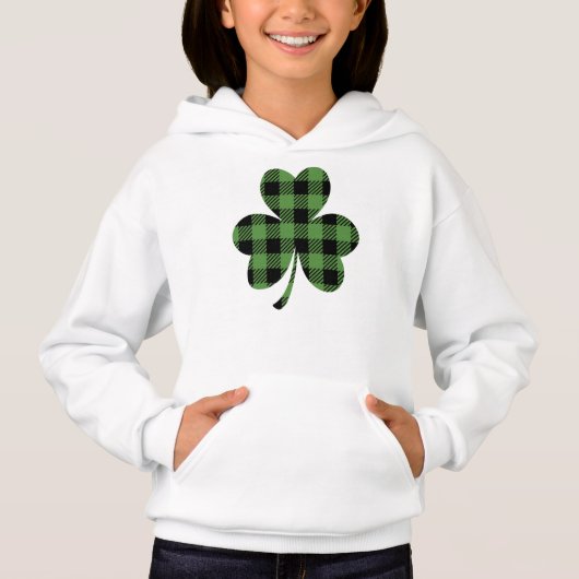 Green Buffalo Plaid Shamrock Clover Design-61104 (正面)