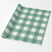 Green Buffalo Plaid Wrapping Paper ラッピングペーパー (アンロールド)