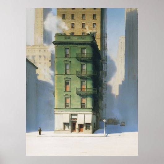 Green Building in New York Winter ポスター (正面)