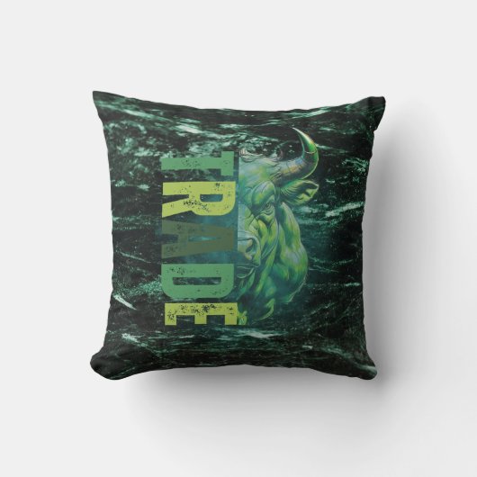 Green bull | Trade Design | Marble クッション (正面)