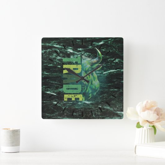 Green bull | Trade Design | Marble スクエア壁時計 (ホーム)