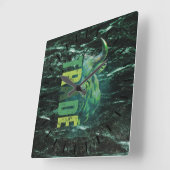 Green bull | Trade Design | Marble スクエア壁時計 (傾斜)