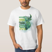 Green bull | Trade Design Tシャツ (正面)