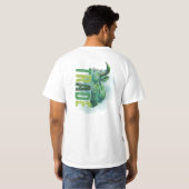 Green bull | Trade Design Tシャツ (裏面フル)