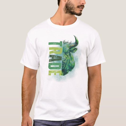 Green bull | Trade Design Tシャツ (正面)